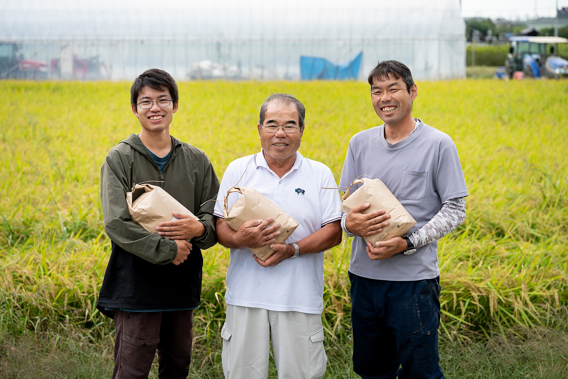 木部富次さん、木部貴之さん、木部翔太さん（籠原木部ファーム）
